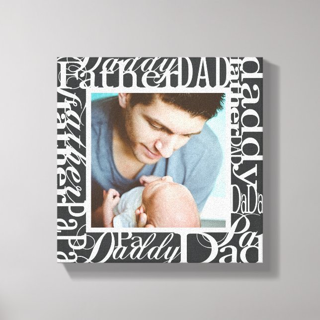 Lienzo Imagen personalizada del Collage de palabras del D (Anverso)