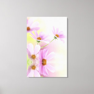 Lienzo Imagen personalizada y acuarela de flor rosa