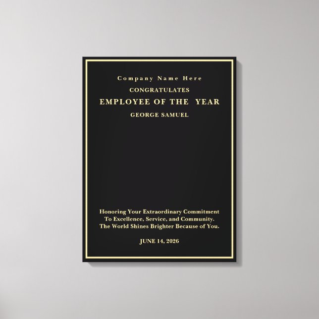 Lienzo Imagen simple de Personalizado Minimalista blanco  (Anverso)