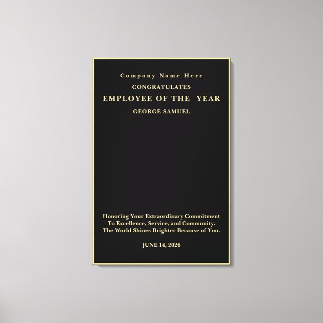 Lienzo Imagen simple de Personalizado Minimalista blanco  (Anverso)