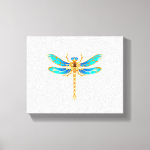 Lienzo Imagen vectorial divertida del insecto de libélula