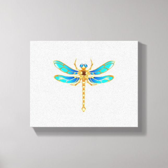 Lienzo Imagen vectorial divertida del insecto de libélula (Anverso)