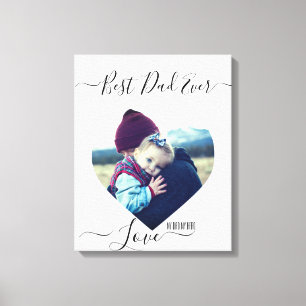 Lienzo imagen y texto en forma de corazón personalizado