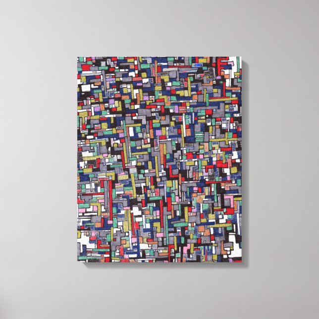 Lienzo Imágenes abstractas: Resumen de Cyber Pop Fractal (Anverso)