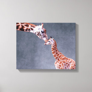 Lienzo Imágenes de Getty   Madre y bebé Giraffe
