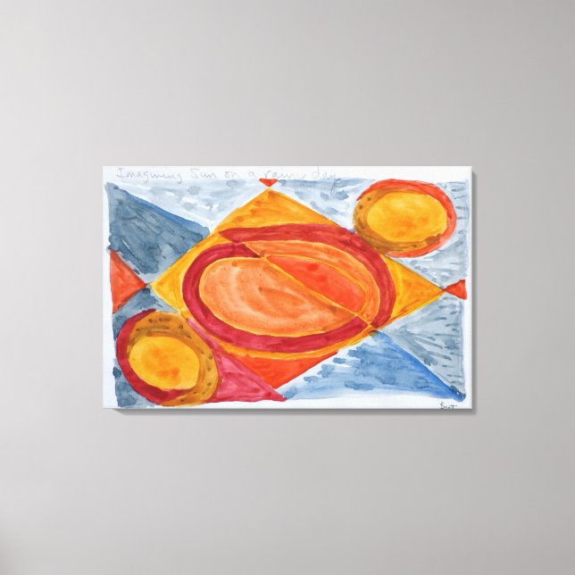 Lienzo Imaginando el sol en un día lluvioso (Anverso)