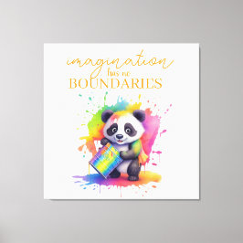 Lienzo Imagination Has No Boundaries — Kids’ Room Poster