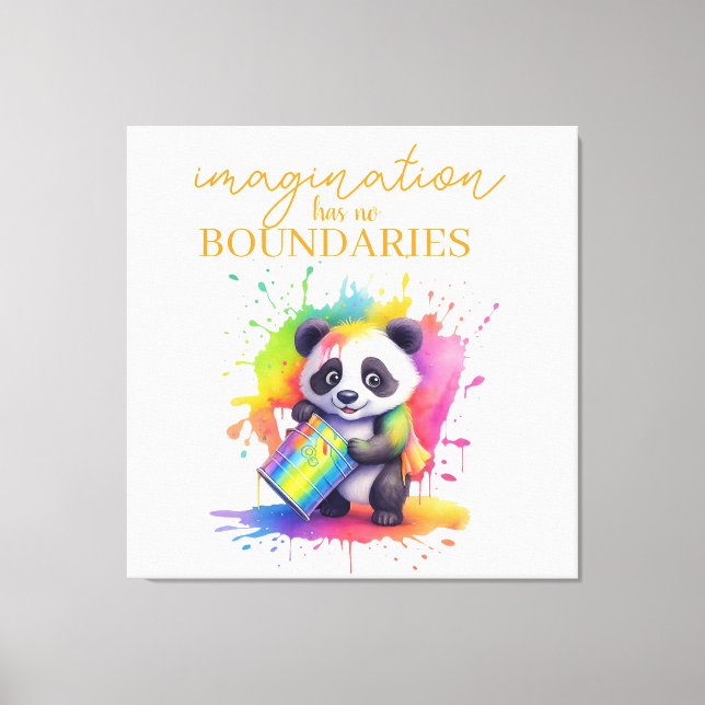 Lienzo Imagination Has No Boundaries — Kids’ Room Poster (Anverso)