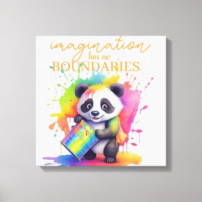 Lienzo Imagination Has No Boundaries — Kids’ Room Poster (Anverso)