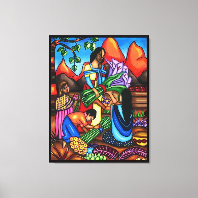 Lienzo Immigrant Farmers Colorful Abstract Original art   (Anverso)