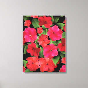 Lienzo Impatiens Flowers Fotografía