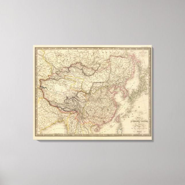 Lienzo Imperio chino, Japón (Anverso)