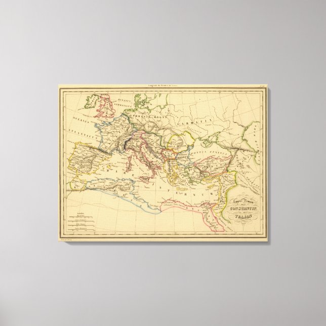 Lienzo Imperio romano bajo Constantina y Trajano (Anverso)