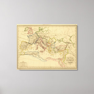 Lienzo Imperio romano debajo de Constantina y de Trajan
