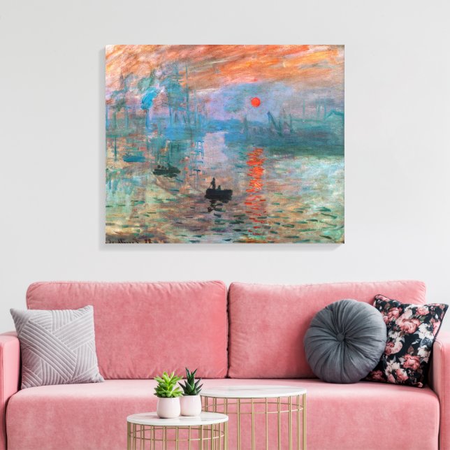 Lienzo Impresión, Amanecer | Claude Monet | (Insitu (Sala de estar))