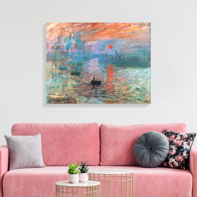 Lienzo Impresión, amanecer | Claude Monet | (Insitu (Sala de estar))
