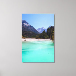 Lienzo Impresionante agua turquesa en Kranjska Gora Eslov