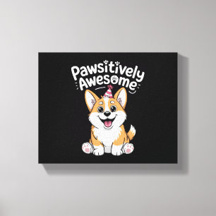 Lienzo Impresionante camiseta de perro de cumpleaños de C