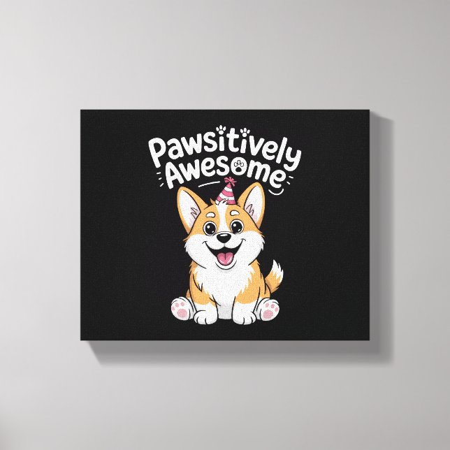 Lienzo Impresionante camiseta de perro de cumpleaños de C (Anverso)