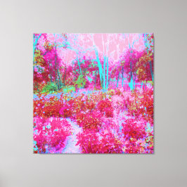 Lienzo Impresionante paisaje de jardines rojos y rosados