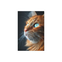 Impresionante perfil de gato peludo rojizo - ojos 