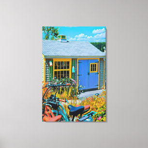 Lienzo Impresionante pintura en bicicleta