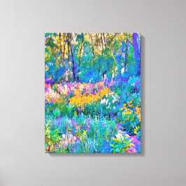 Lienzo Impresionantes flores de paisaje de jardín colorid