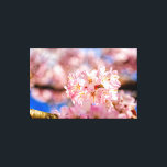 Lienzo Impresionantes Y Asombrosas Flores De Sakura Rosa<br><div class="desc">Un hermoso e impresionante grupo de flores rosadas de sakura. El suave fondo de las flores de cerezo y el cielo azul profundo de la temporada de primavera. Una pintura digital extra grande de una fotografía. Impresión de lienzos floridos y estirados para decorar tu lugar o para ser usados como...</div>