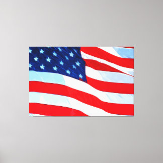 Lienzo Impresionismo abstracto de la bandera estadouniden