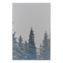 Lienzo impreso de árboles nevados