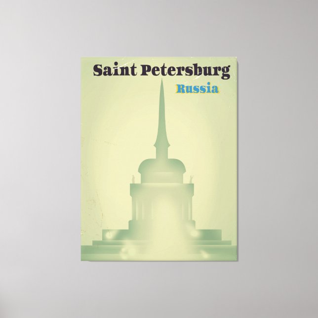 Lienzo Impreso de viaje al estilo de la Rusia de San Pete (Anverso)