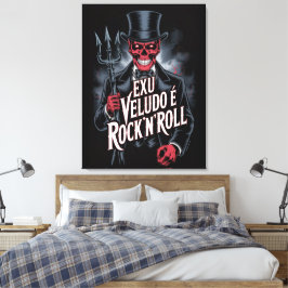 Lienzo Impressão em Tela Exu Veludo é Rock'N'Roll #1