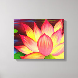 Lienzo Imprime el arte de pintura de flores Lotus