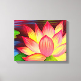 Lienzo Imprime el arte de pintura de flores Lotus