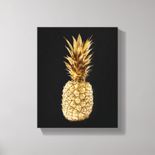 Lienzo Imprimir tela de piña dorada