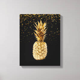 Lienzo Imprimir tela de piña dorada
