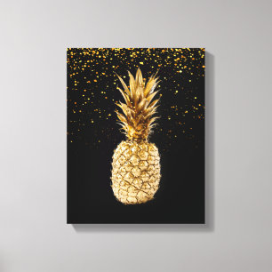 Lienzo Imprimir tela de piña dorada