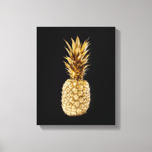 Lienzo Imprimir tela de piña dorada