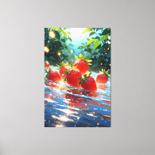 Lienzo Imprimir tela estirada de fresas