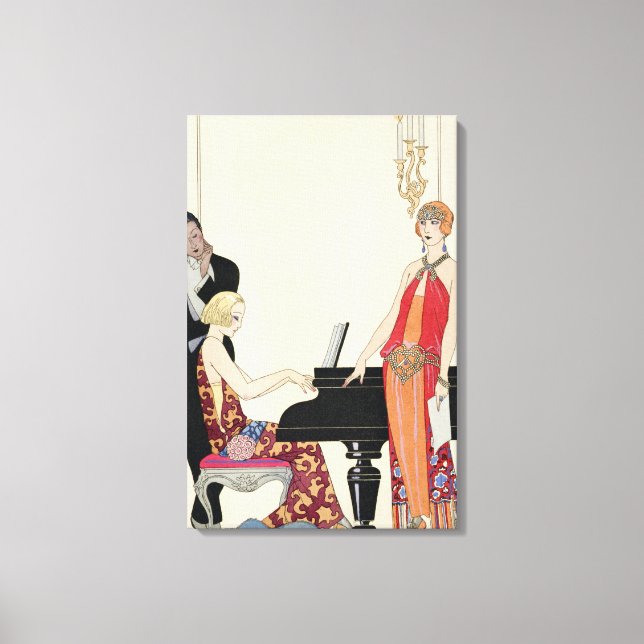 Lienzo Incantación, ilustracion para la Gazette du Bon To (Anverso)