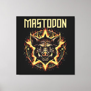 Lienzo Incendio del jabalí Mastodon