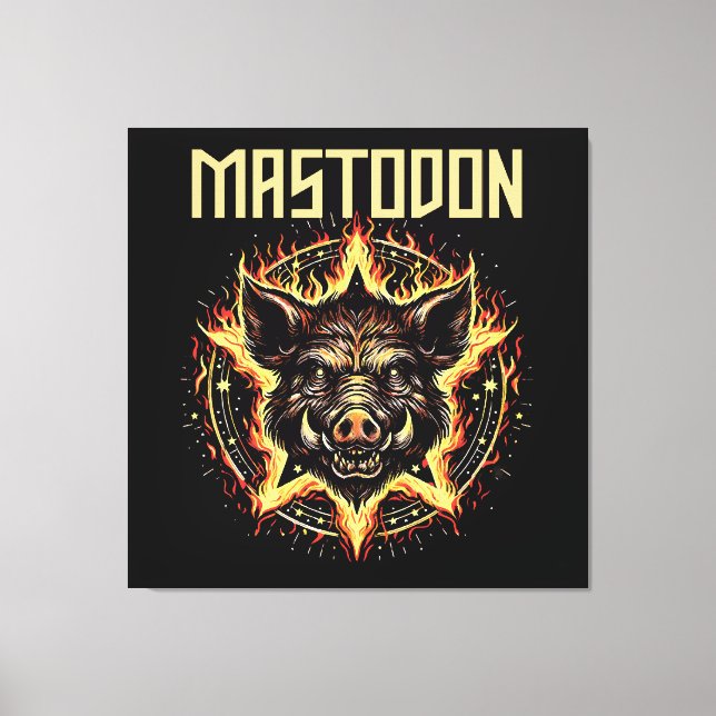 Lienzo Incendio del jabalí Mastodon (Anverso)