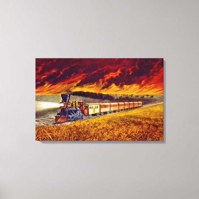 Lienzo Incendio Prairie 1872 (Anverso)