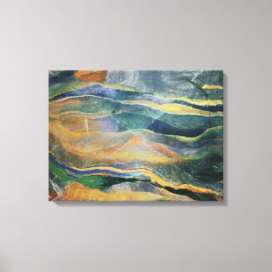 Lienzo Incidentes de colores y de llanos (tempera y penci