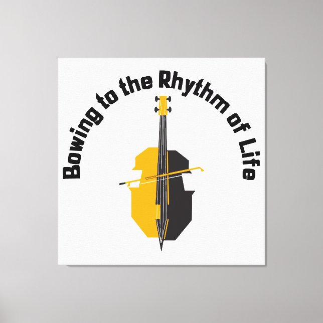 Lienzo Inclinándose al Ritmo de la Vida Cello (Anverso)