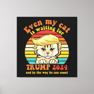 Lienzo Incluso mi gato está esperando la ropa de Trump 20