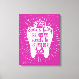 Lienzo Incluso Una Princesa De Hadas Necesita Cepillarse 