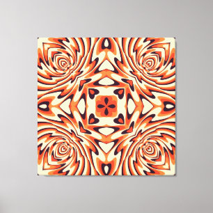 Lienzo Inconsútil floral retro colorido