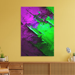 Lienzo Increíble mezcla de abstracto verde y morado 
