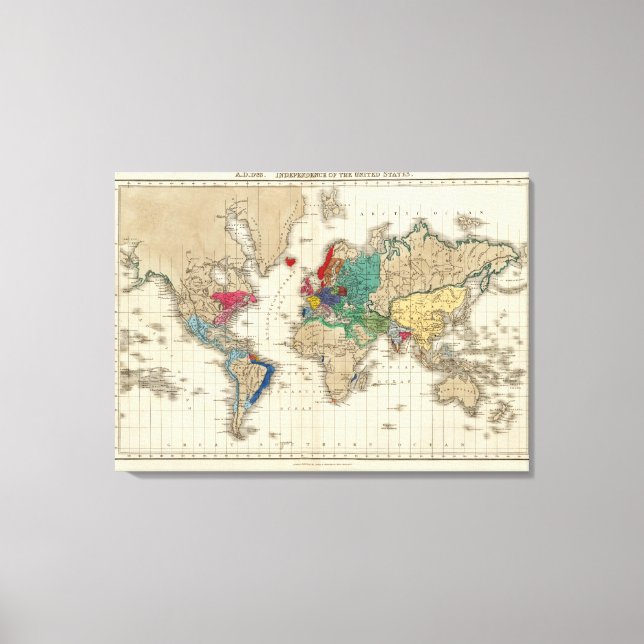 Lienzo Independencia de los Estados Unidos 1783 AD (Anverso)